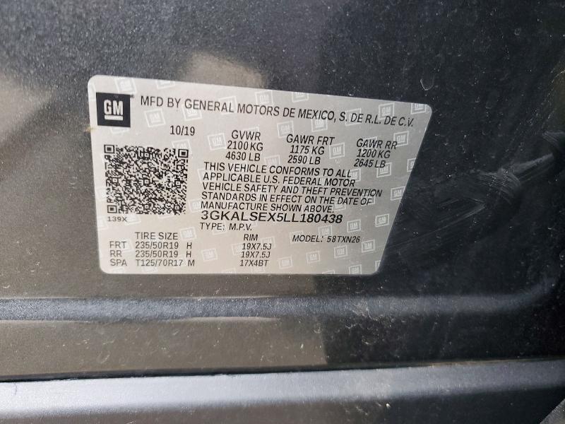 Aukcja sprzedaży 2020 Gmc Terrain, vin: 3GKALSEX5LL180438, numer aukcji: 52673886