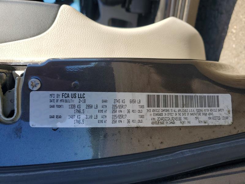 2018 Dodge Grand Caravan მანქანა იყიდება აუქციონზე, vin: 2C4RDGCGXJR249166, აუქციონის ნომერი: 52665936