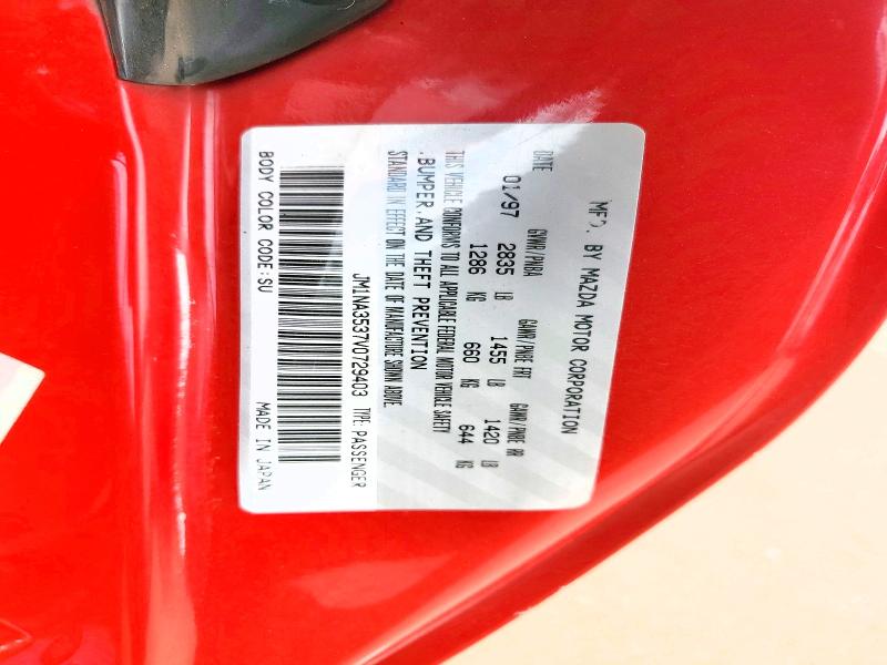 Продажа на аукционе авто 1997 Mazda Mx-5 Miata, vin: JM1NA3537V0729403, номер лота: 52415086