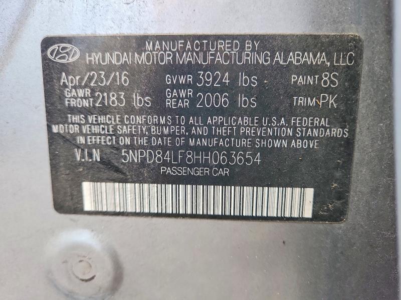 Продажа на аукционе авто 2017 Hyundai Elantra, vin: 5NPD84LF8HH063654, номер лота: 54647566