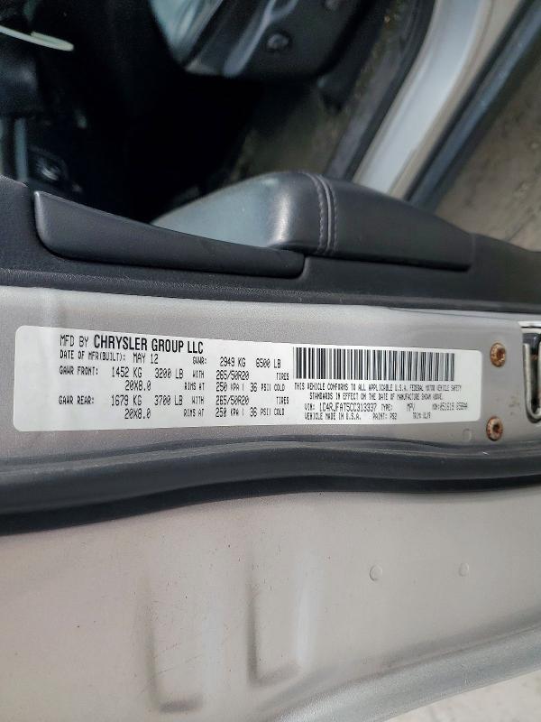 55219326 :رقم المزاد ، 1C4RJFAT5CC313337 vin ، 2012 Jeep Grand Cherokee مزاد بيع