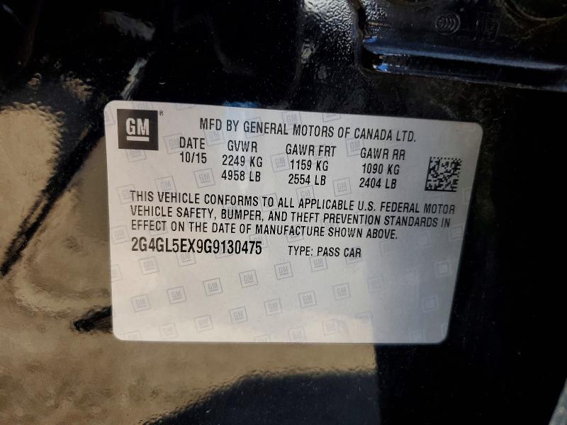 Aukcja sprzedaży 2016 Buick Regal, vin: 2G4GL5EX9G9130475, numer aukcji: 51971236