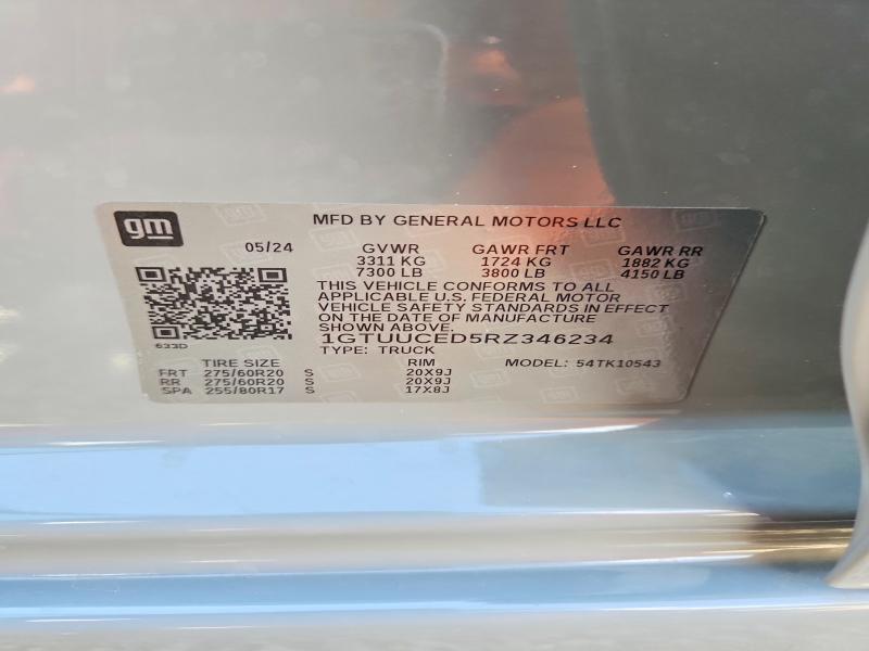 Aukcja sprzedaży 2024 Gmc Sierra, vin: 1GTUUCED5RZ346234, numer aukcji: 52963666