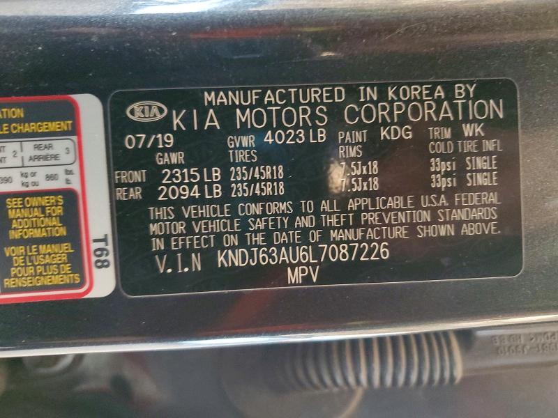 Aukcja sprzedaży 2020 Kia Soul, vin: KNDJ63AU6L7087226, numer aukcji: 54496326