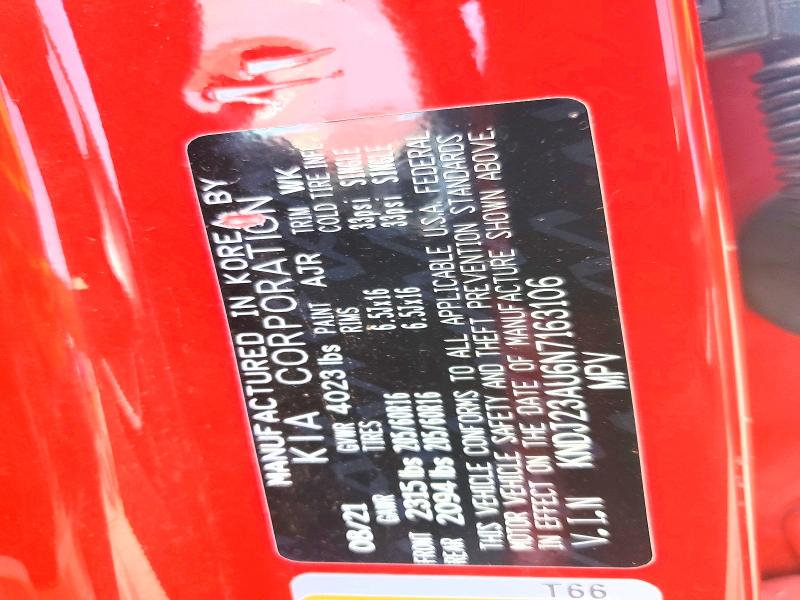 53966416 :رقم المزاد ، KNDJ23AU6N7163106 vin ، 2022 Kia Soul مزاد بيع
