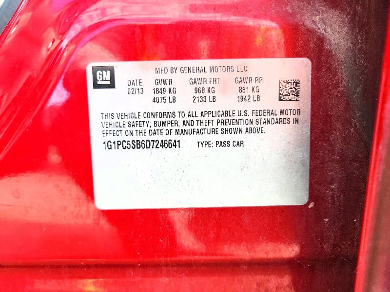 Продаж на аукціоні авто 2013 Chevrolet Cruze, vin: 1G1PC5SB6D7246641, номер лоту: 55428296
