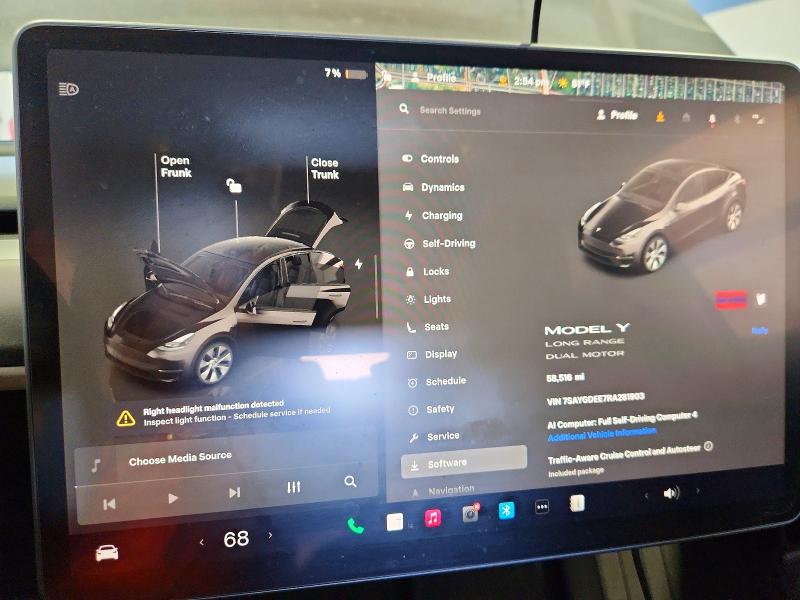55077156 :رقم المزاد ، 7SAYGDEE7RA281903 vin ، 2024 Tesla Model Y مزاد بيع