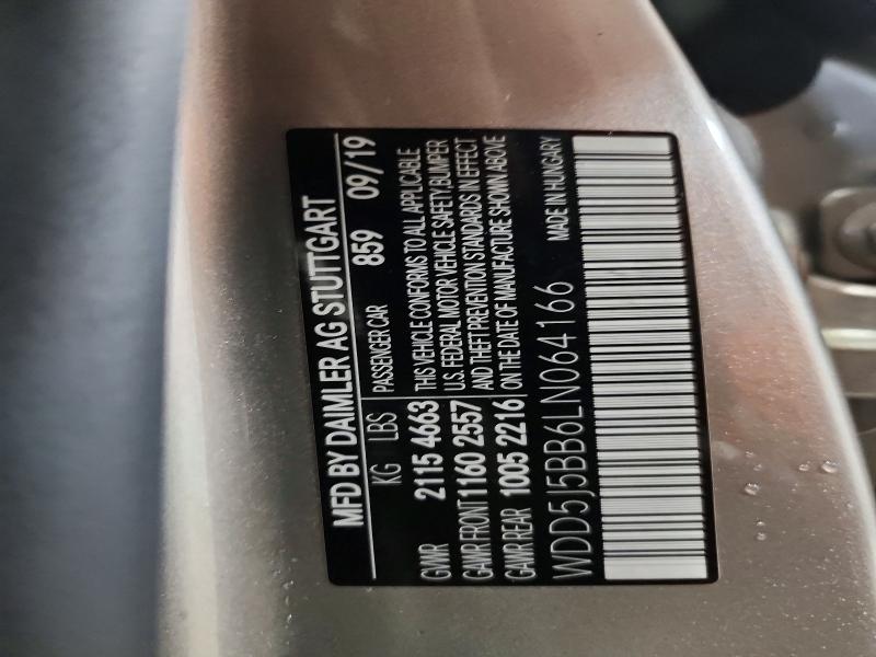 2020 Mercedes-benz Cla მანქანა იყიდება აუქციონზე, vin: WDD5J5BB6LN064166, აუქციონის ნომერი: 52178536