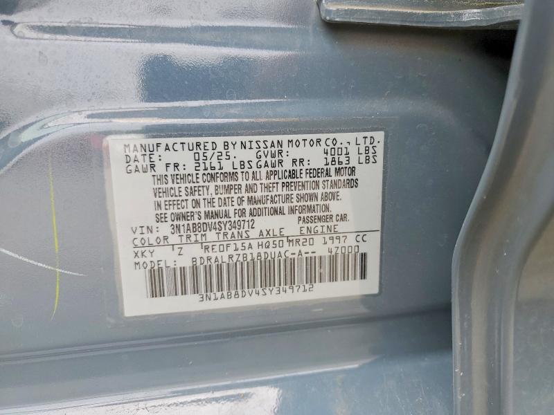 Продажа на аукционе авто 2025 Nissan Sentra, vin: 3N1AB8DV4SY349712, номер лота: 54915636