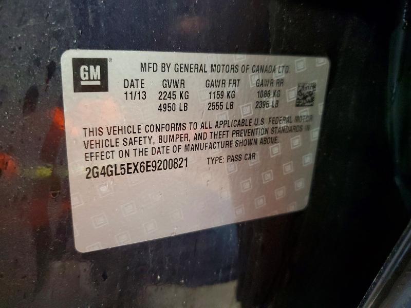 Aukcja sprzedaży 2014 Buick Regal, vin: 2G4GL5EX6E9200821, numer aukcji: 53837456