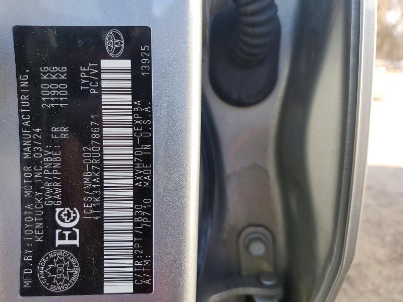 Продажа на аукционе авто 2024 Toyota Camry, vin: 4T1K31AK7RU078671, номер лота: 51495036