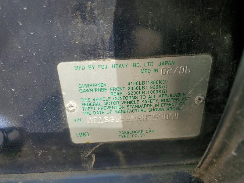 Aukcja sprzedaży 2006 Subaru Forester, vin: JF1SG65646H757004, numer aukcji: 52818586