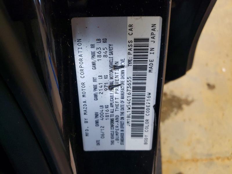 Aukcja sprzedaży 2012 Mazda 3, vin: JM1BL1W54C1673655, numer aukcji: 52012386
