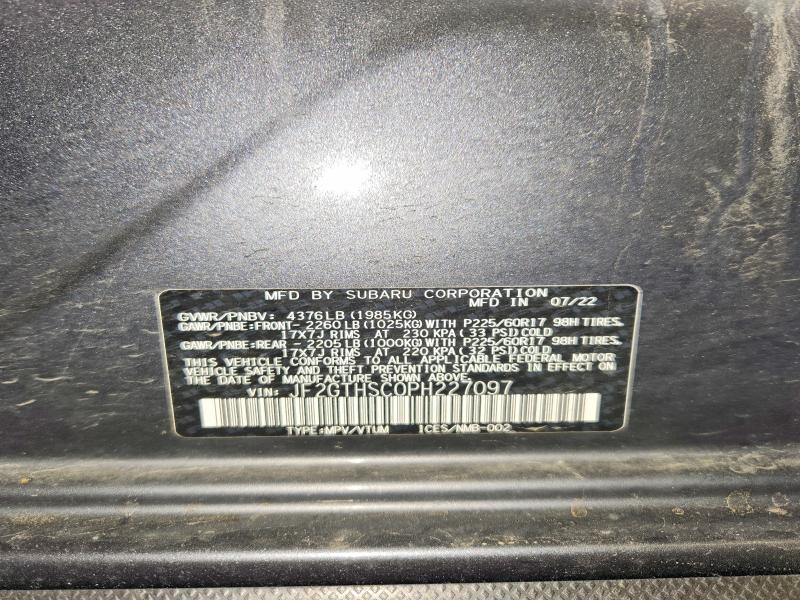 Aukcja sprzedaży 2023 Subaru Crosstrek, vin: JF2GTHSC0PH227097, numer aukcji: 54217266
