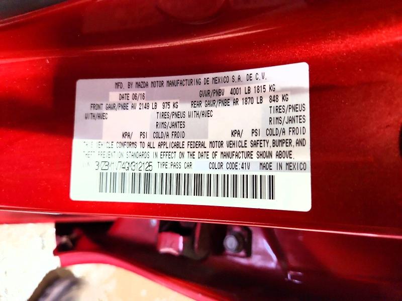 Продажа на аукционе авто 2016 Mazda 3, vin: 3MZBM1V74GM312125, номер лота: 50599546