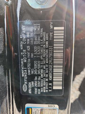 2024 Hyundai Palisade მანქანა იყიდება აუქციონზე, vin: KM8R34GE2RU790331, აუქციონის ნომერი: 52473556