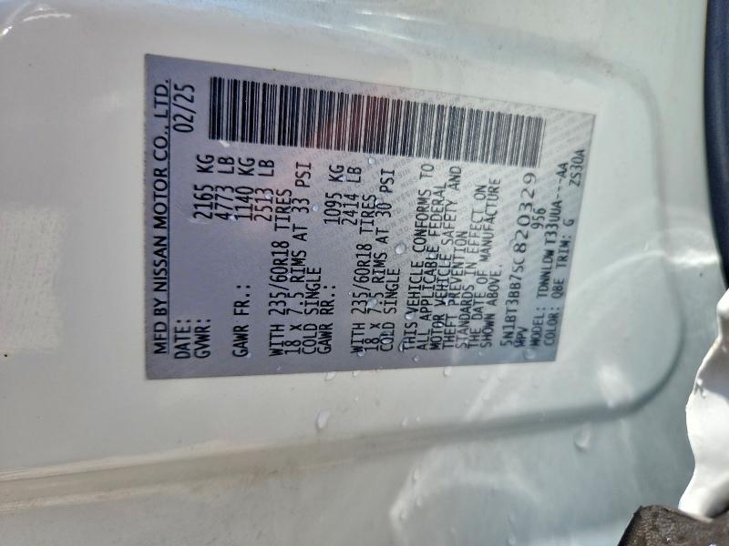 Продаж на аукціоні авто 2025 Nissan Rogue, vin: 5N1BT3BB7SC820329, номер лоту: 54226206