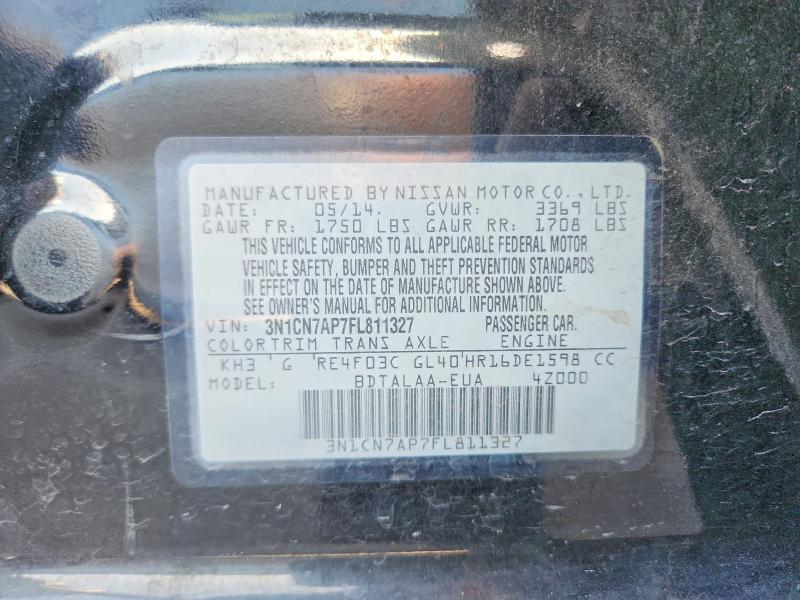 Aukcja sprzedaży 2015 Nissan Versa, vin: 3N1CN7AP7FL811327, numer aukcji: 54209576