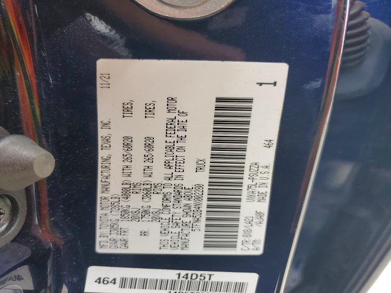 Продажа на аукционе авто 2022 Toyota Tundra, vin: 5TFNA5DB4NX002280, номер лота: 53513656