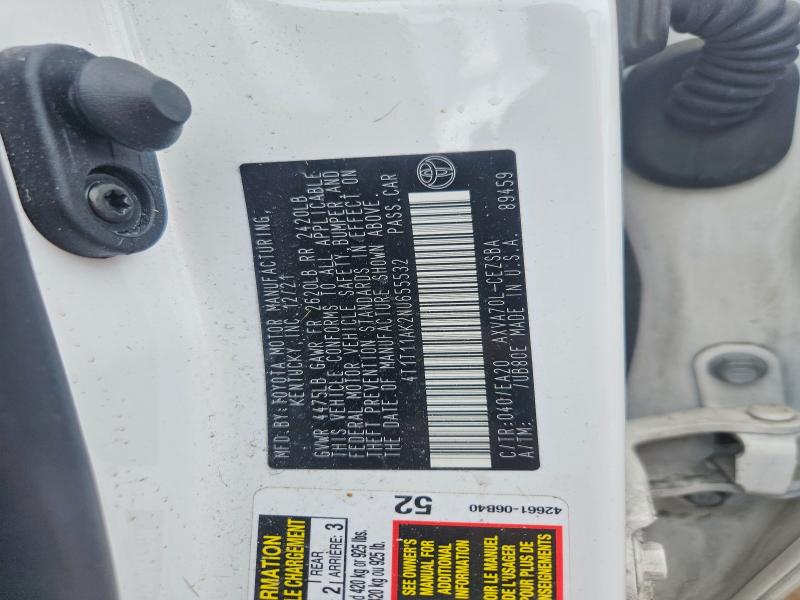 Aukcja sprzedaży 2022 Toyota Camry, vin: 4T1T11AK2NU655532, numer aukcji: 51841406