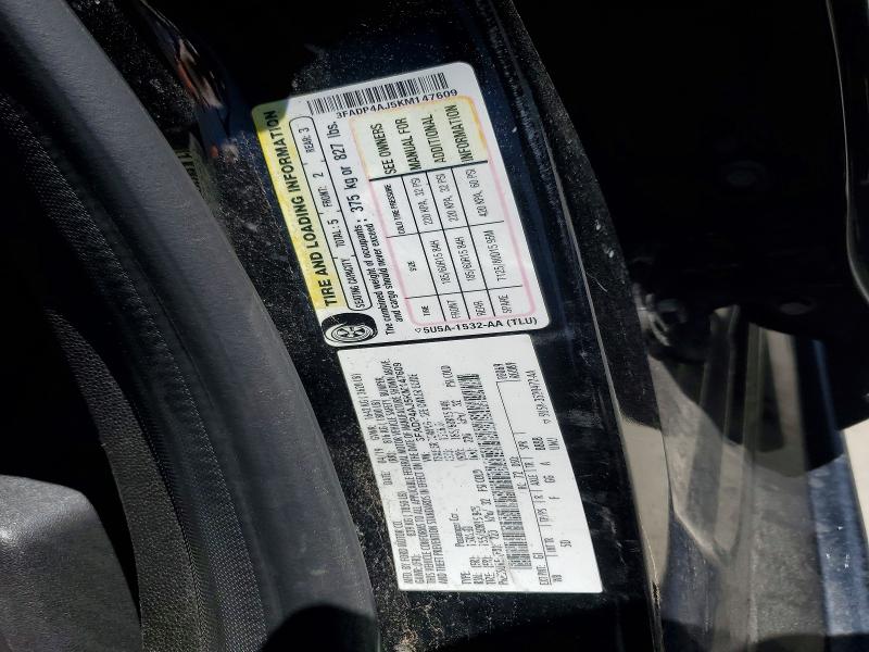 Aukcja sprzedaży 2019 Ford Fiesta, vin: 3FADP4AJ5KM147609, numer aukcji: 54024146