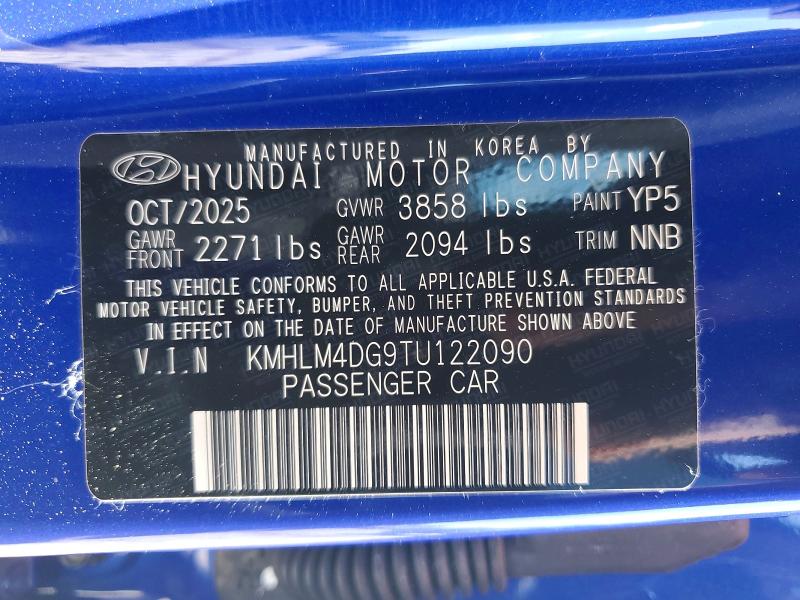 2026 Hyundai Elantra მანქანა იყიდება აუქციონზე, vin: KMHLM4DG9TU122090, აუქციონის ნომერი: 52261676