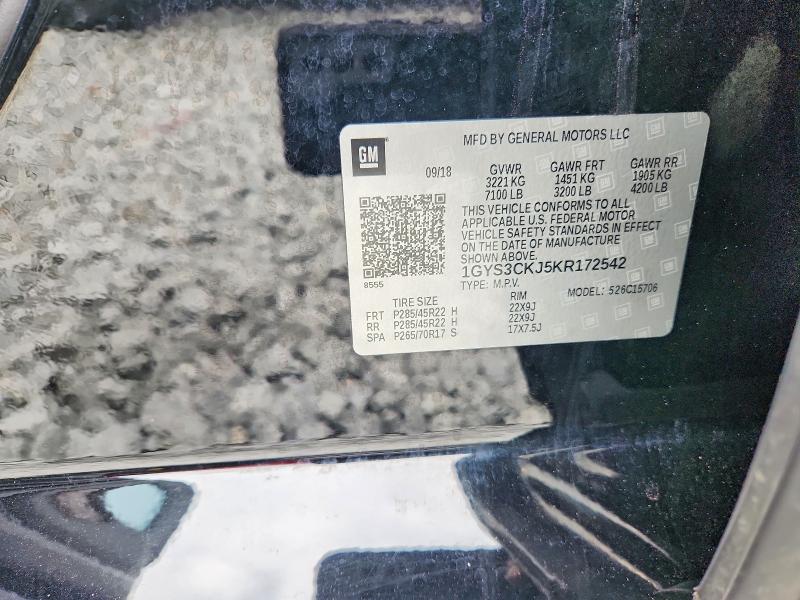 Продажа на аукционе авто 2019 Cadillac Escalade, vin: 1GYS3CKJ5KR172542, номер лота: 53066866