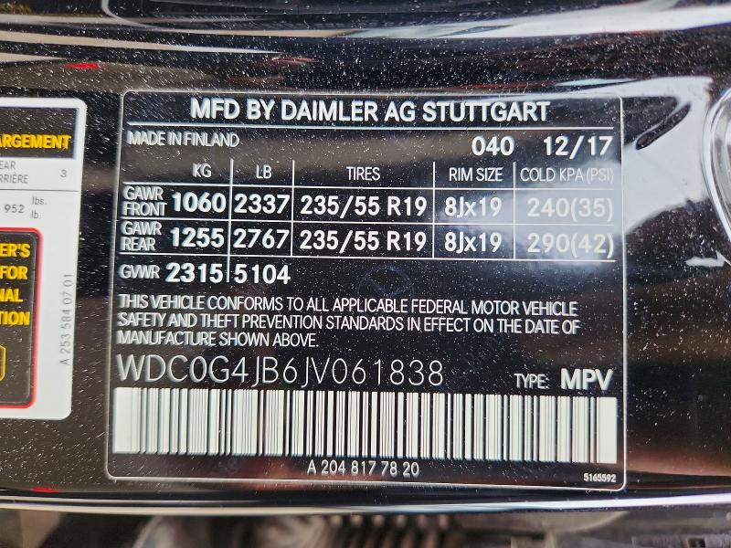 Продажа на аукционе авто 2018 Mercedes-benz Glc, vin: WDC0G4JB6JV061838, номер лота: 53111466