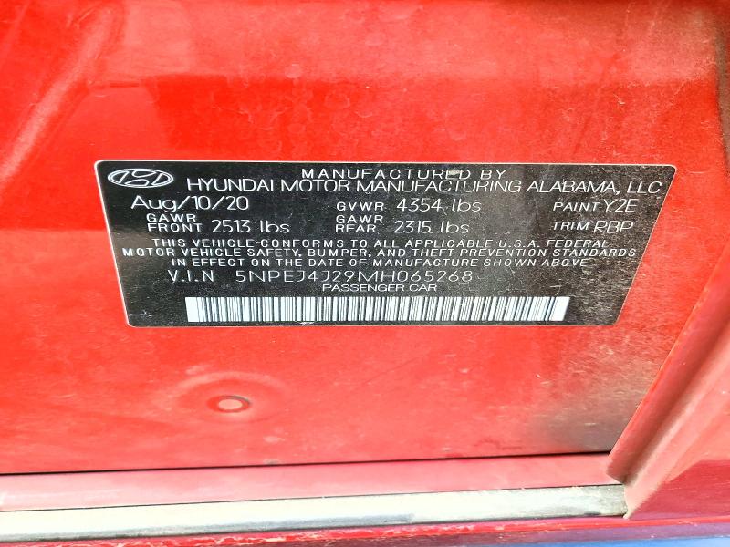 Продажа на аукционе авто 2021 Hyundai Sonata, vin: 5NPEJ4J29MH065268, номер лота: 54690646