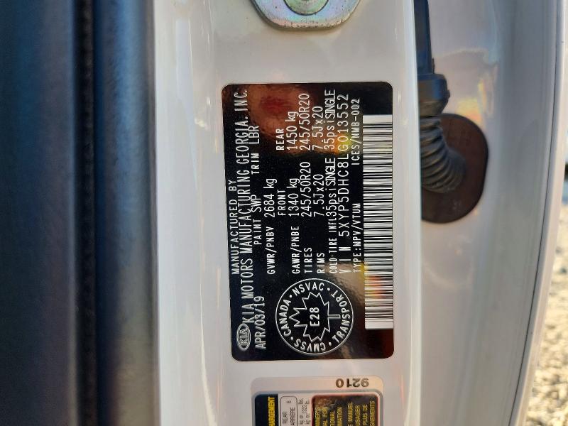 Aukcja sprzedaży 2020 Kia Telluride, vin: 5XYP5DHC8LG013552, numer aukcji: 52947496