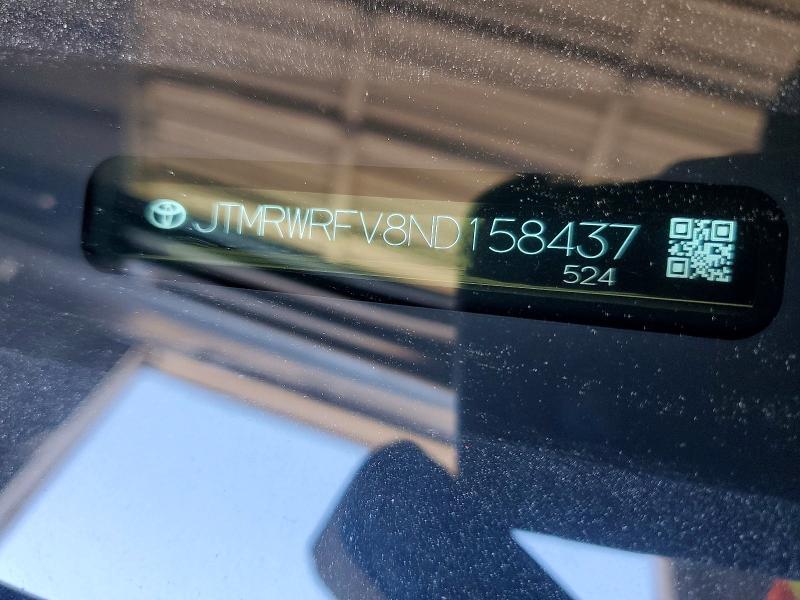 Auction sale of the 2022 Toyota Rav4, vin: JTMRWRFV8ND158437, lot number: 52885436