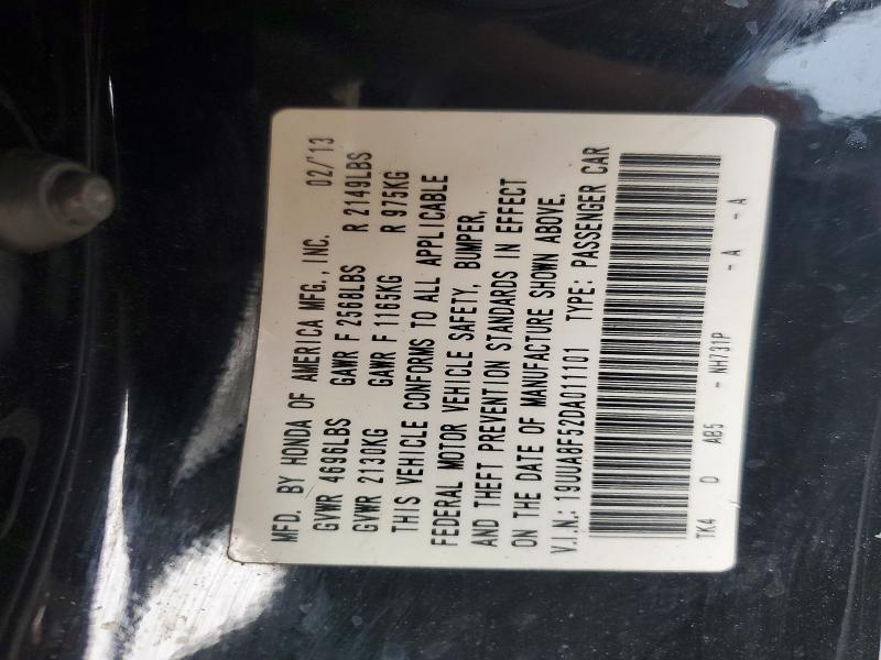51540176 :رقم المزاد ، 19UUA8F52DA011101 vin ، 2013 Acura Tl مزاد بيع