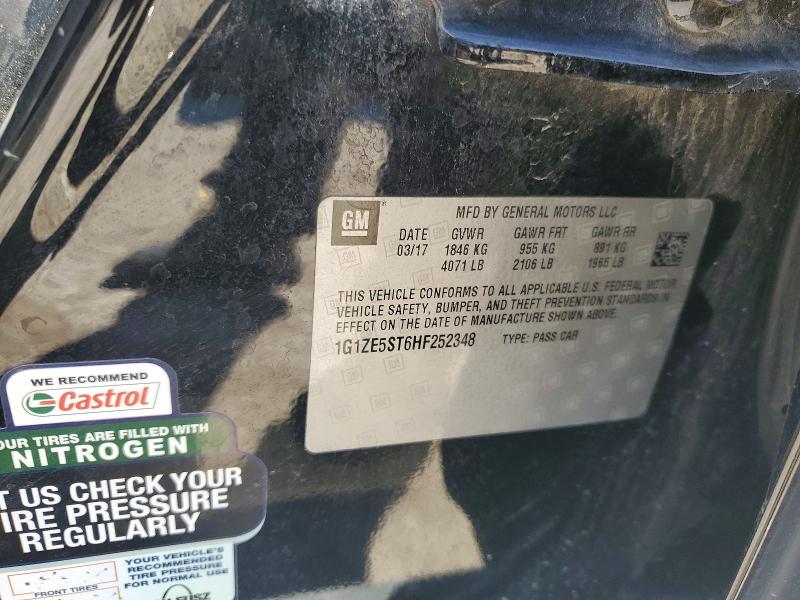 Продажа на аукционе авто 2017 Chevrolet Malibu, vin: 1G1ZE5ST6HF252348, номер лота: 53635136