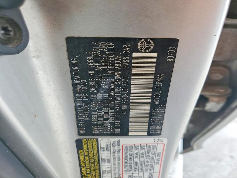 Aukcja sprzedaży 2004 Toyota Camry, vin: 4T1BE32K94U812370, numer aukcji: 54497396