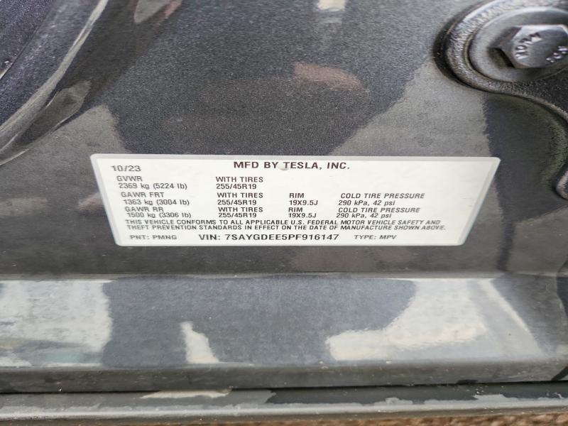 Aukcja sprzedaży 2023 Tesla Model Y, vin: 7SAYGDEE5PF916147, numer aukcji: 52356086