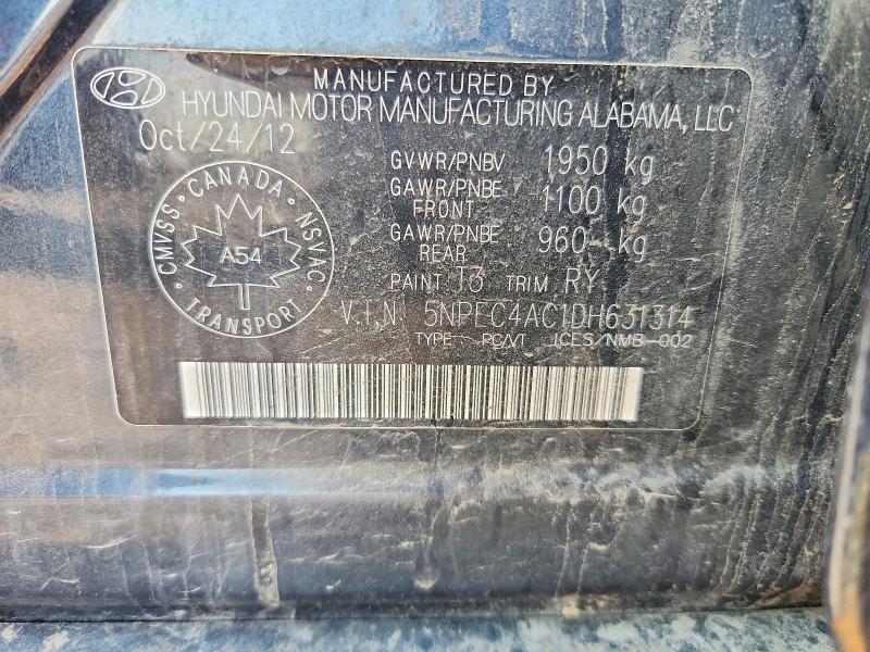 Продажа на аукционе авто 2013 Hyundai Sonata, vin: 5NPEC4AC1DH631314, номер лота: 55239396