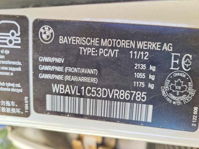 Aukcja sprzedaży 2013 Bmw X1, vin: WBAVL1C53DVR86785, numer aukcji: 55035246