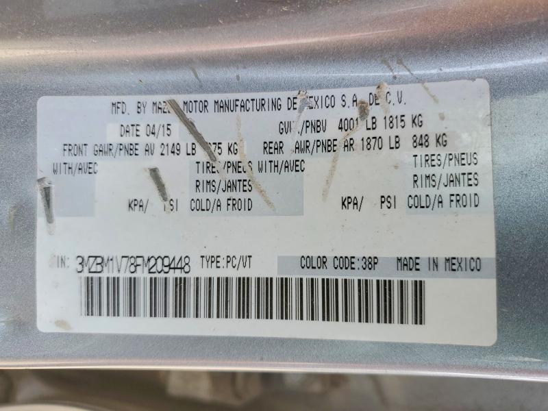Продажа на аукционе авто 2015 Mazda 3, vin: 3MZBM1V78FM209448, номер лота: 53001206