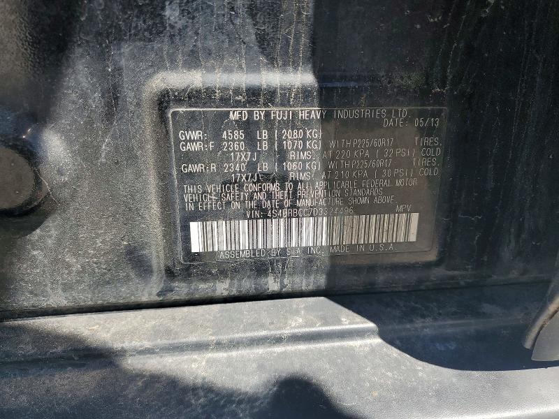 Aukcja sprzedaży 2013 Subaru Outback, vin: 4S4BRBCC7D3324496, numer aukcji: 52938306