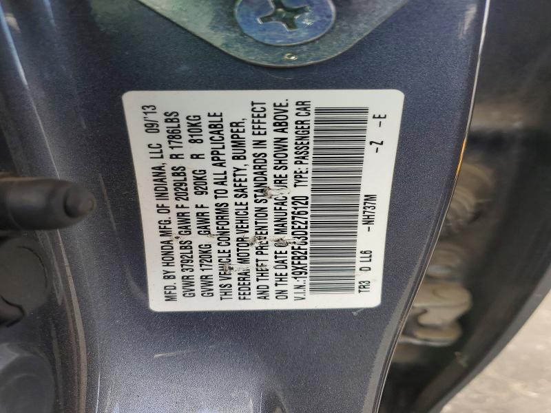 Aukcja sprzedaży 2013 Honda Civic, vin: 19XFB2F83DE276120, numer aukcji: 54483296