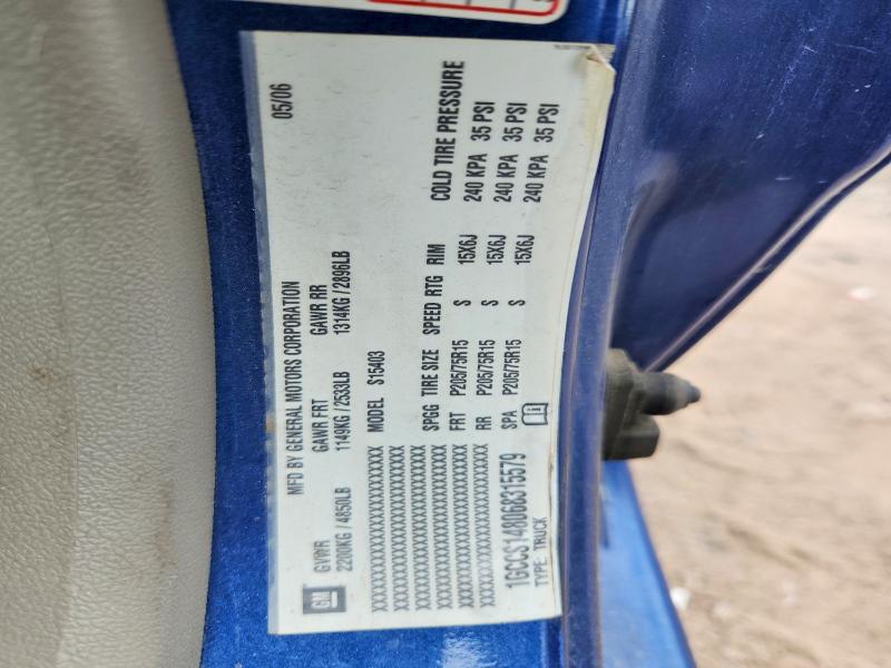 2006 Chevrolet Colorado მანქანა იყიდება აუქციონზე, vin: 1GCCS148068315579, აუქციონის ნომერი: 54652016