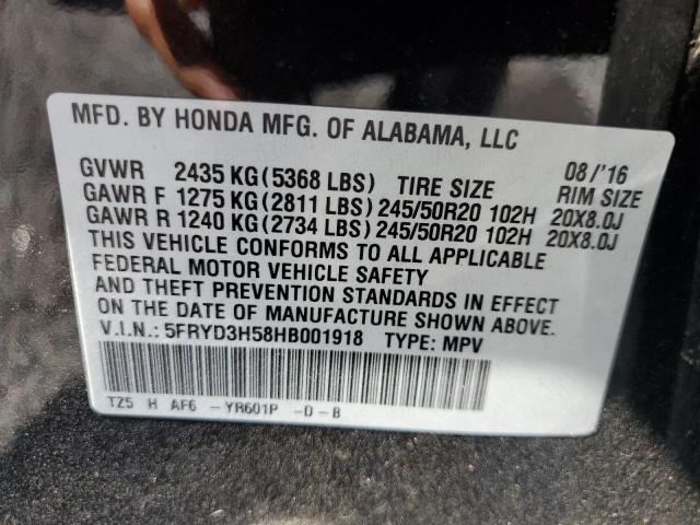 Продажа на аукционе авто 2017 Acura Mdx, vin: 5FRYD3H58HB001918, номер лота: 52495266