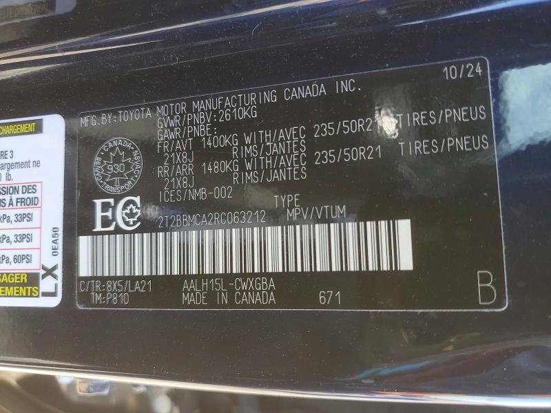 Aukcja sprzedaży 2024 Lexus Rx 350h, vin: 2T2BBMCA2RC063212, numer aukcji: 54658586