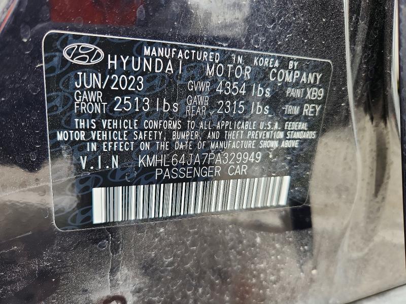 53988916 :رقم المزاد ، KMHL64JA7PA329949 vin ، 2023 Hyundai Sonata مزاد بيع
