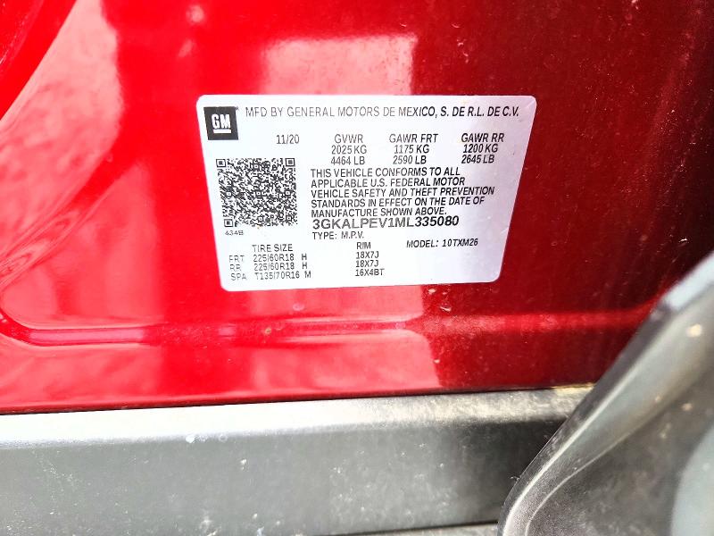 Aukcja sprzedaży 2021 Gmc Terrain, vin: 3GKALPEV1ML335080, numer aukcji: 51968416