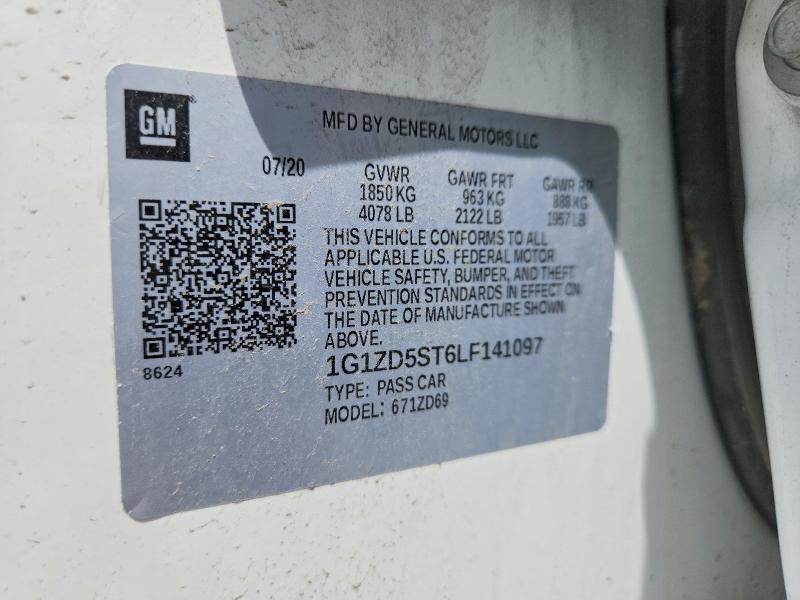 Продажа на аукционе авто 2020 Chevrolet Malibu, vin: 1G1ZD5ST6LF141097, номер лота: 54395986