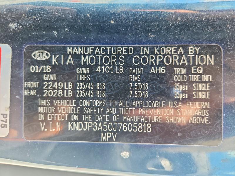 Aukcja sprzedaży 2018 Kia Soul, vin: KNDJP3A50J7605818, numer aukcji: 52813356