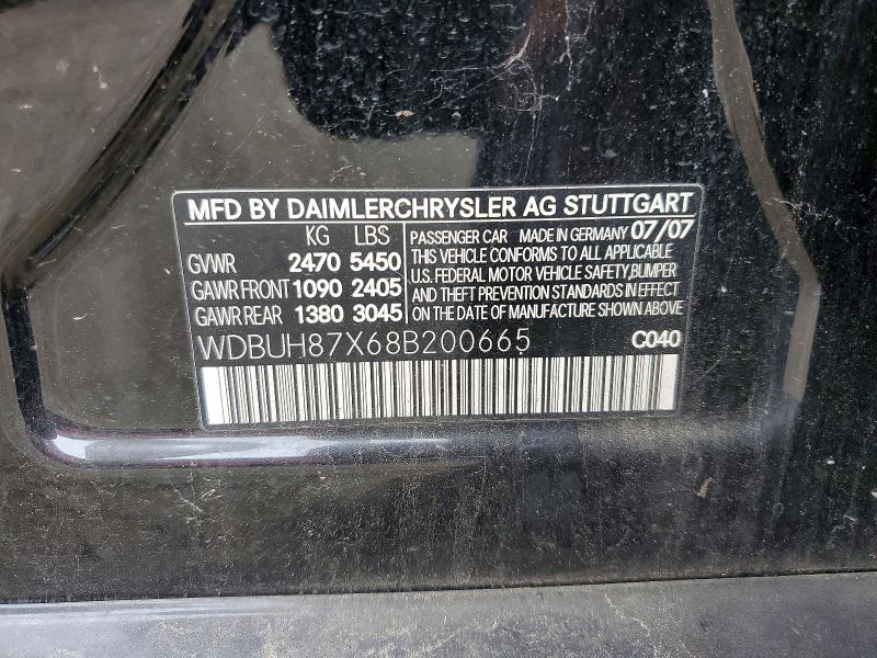 Aukcja sprzedaży 2008 Mercedes-benz E, vin: WDBUH87X68B200665, numer aukcji: 53877716