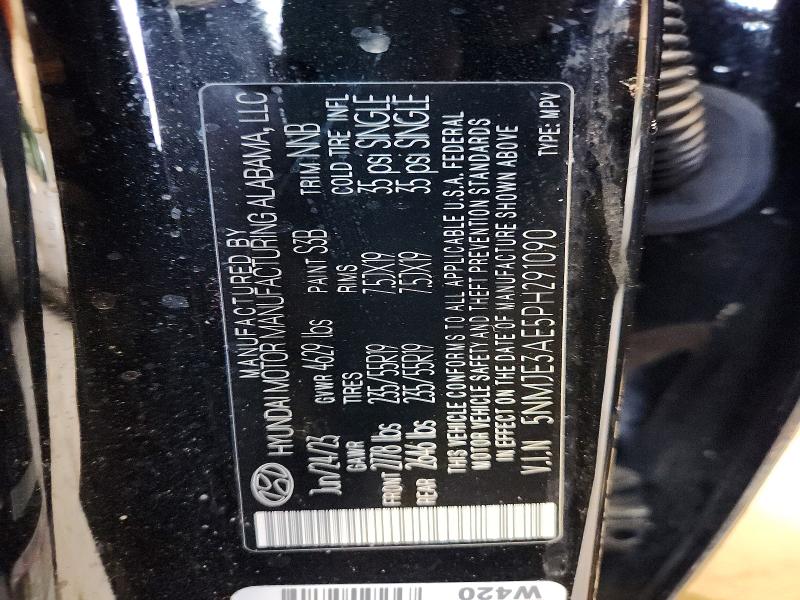 Aukcja sprzedaży 2023 Hyundai Tucson, vin: 5NMJE3AE5PH291090, numer aukcji: 55229466