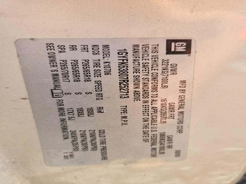 54209706 :رقم المزاد ، 1GYFK63807R252713 vin ، 2007 Cadillac Escalade مزاد بيع